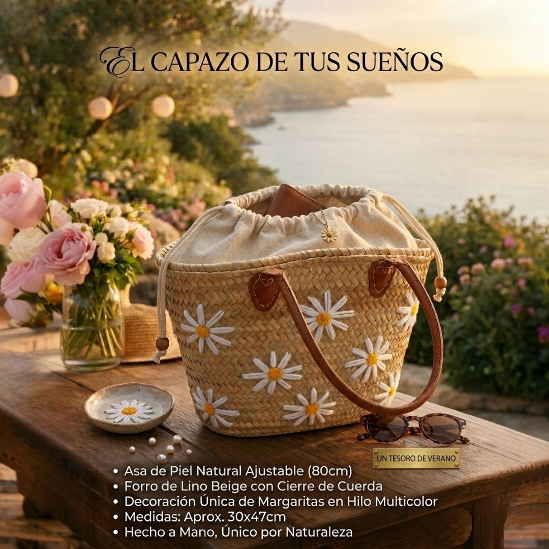 Cómo combinar un capazo de palma con margaritas: El bolso artesanal del verano
