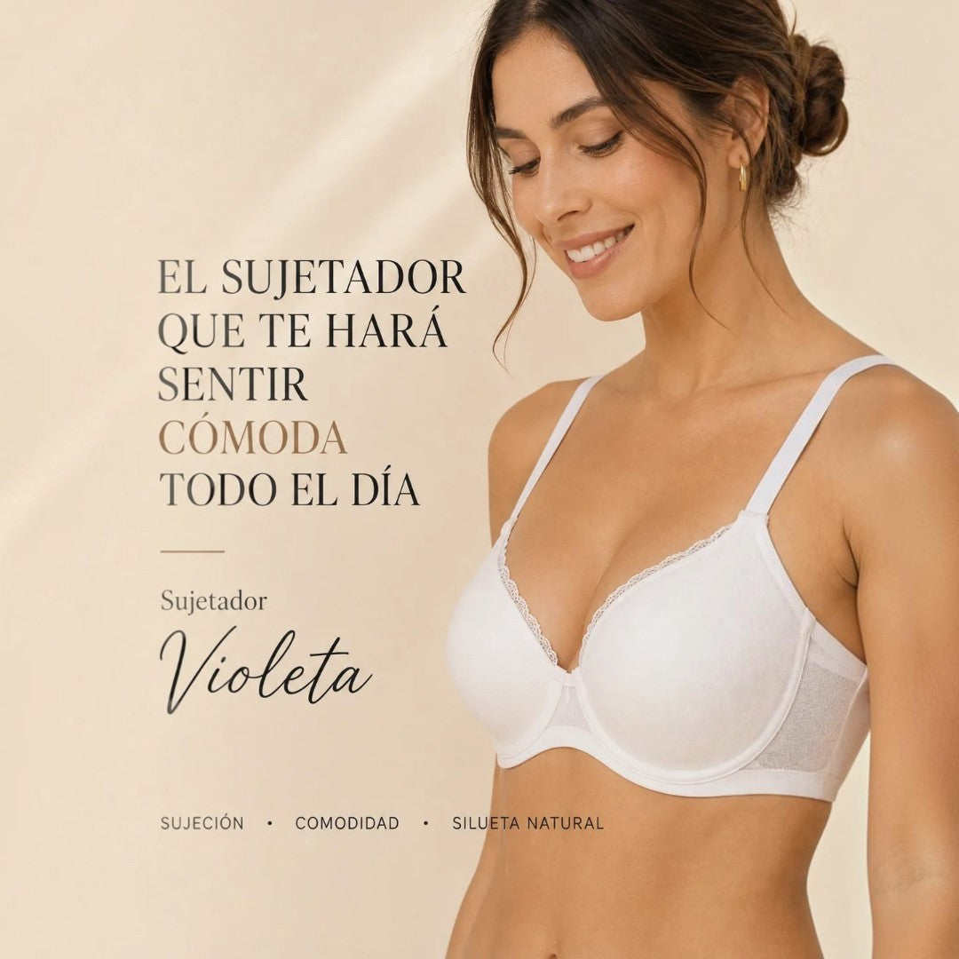 Sujetador reductor para pecho grande: comodidad y sujeción | Violeta