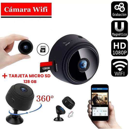 Mini Cámara  Inalámbrica HD 1080P -OptixOne™.  + Micro Tarjeta SD