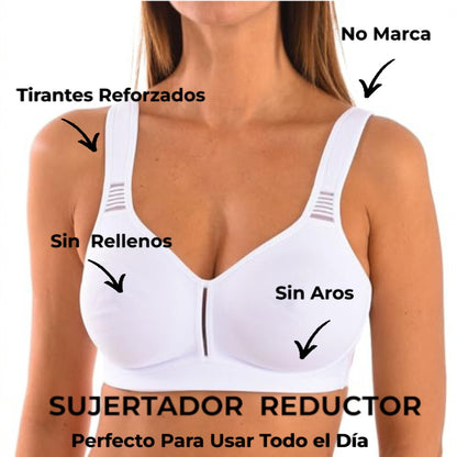 Sujetador Elvira™ reductor sin aros con diseño favorecedor