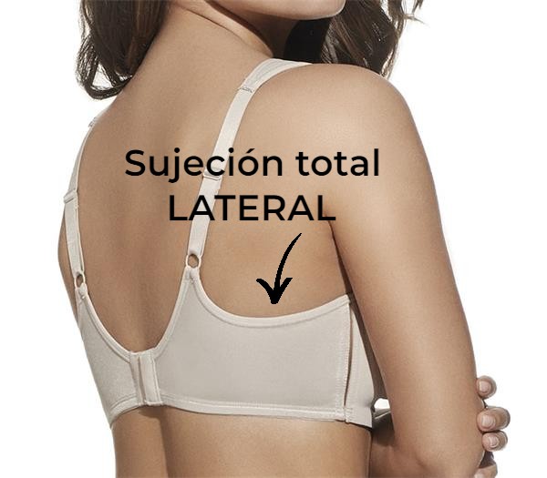 Perfil lateral del sujetador Elvira™ sin marcas incómodas