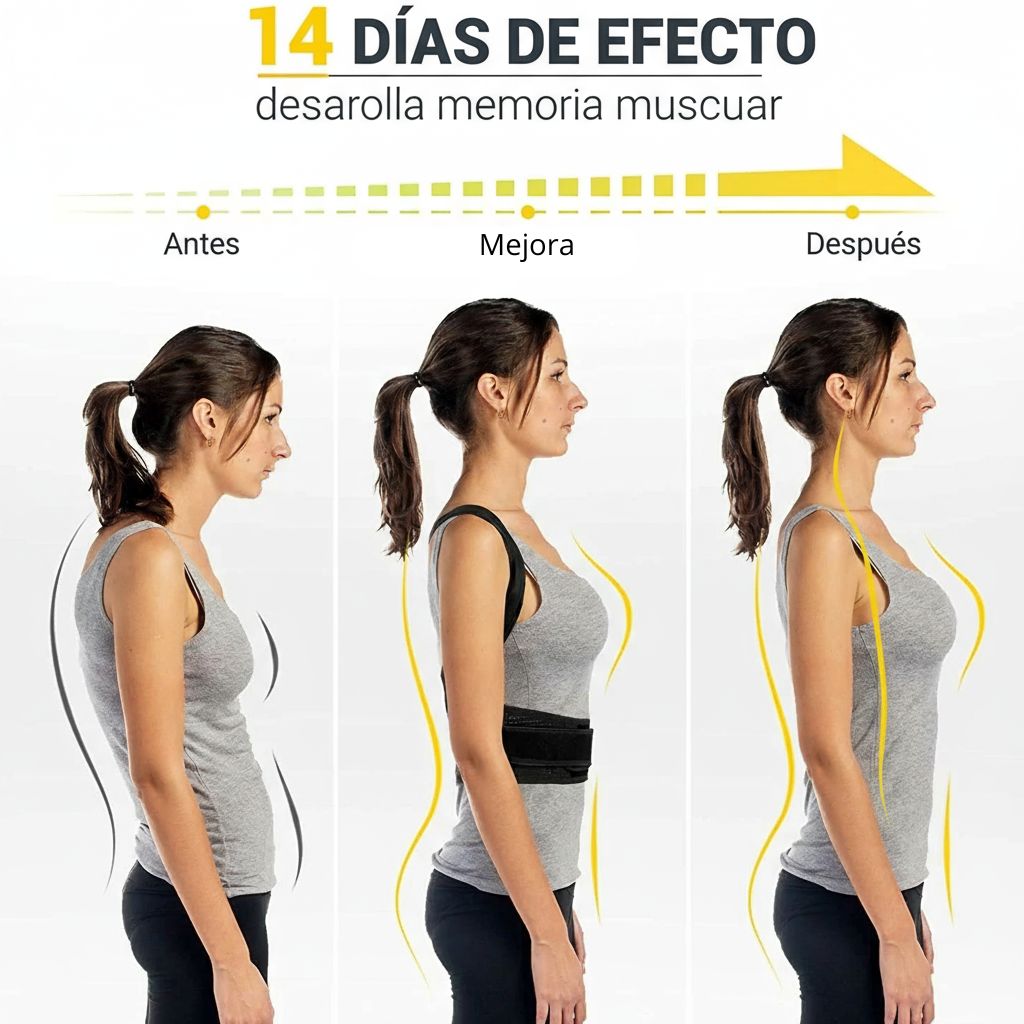 Corrector de postura ErgoFit™ de Commerly, ajustable y cómodo para mejorar la alineación y apoyar la espalda.