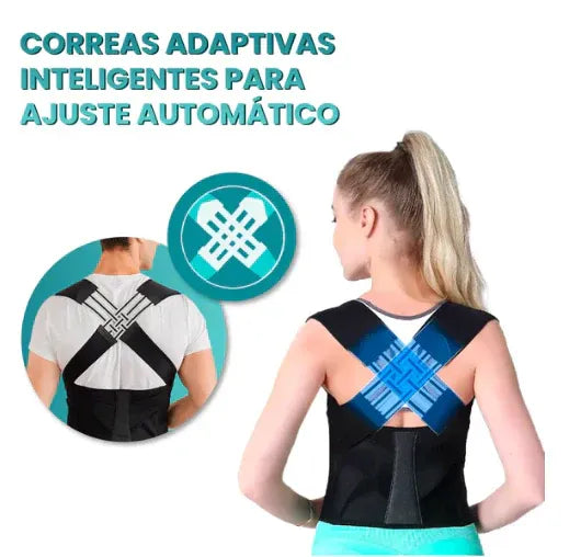 Corrector de postura ErgoFit™ de Commerly, ajustado en la espalda, diseñado para mejorar la postura y comodidad.