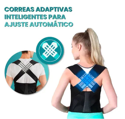 Corrector de postura ErgoFit™ de Commerly, ajustado en la espalda, diseñado para mejorar la postura y comodidad.